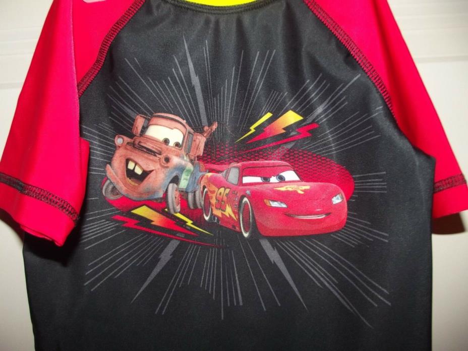 Boys Disney Pixar CARS Rashguard Sunguard~Red~Size 3T~Short Sleeve~NWT