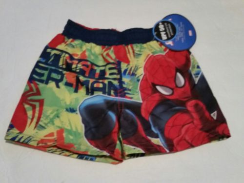 NWT MARVEL ULTIMATE SPIDER-MAN Colorful Swim Trunks Shorts UPF 50+ Boys 12M