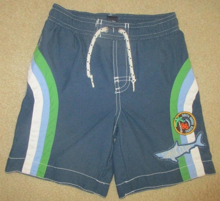 baby GAP 3 3T Boys Navy Blue Green Swim Suit Board Shorts Trunks