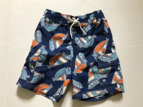 EUC PRE-OWNED TODDLER BOYS JANIE AND JACK SAILBOAT SWIM SHORTS SZ-2T