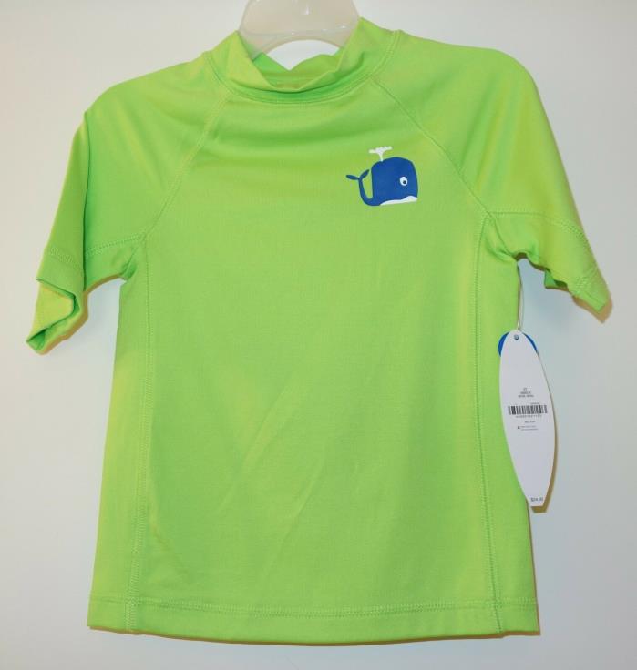 New ~ J.Khaki Green Whale Rash Guard ~ Boy's Size 2T UPF 50+
