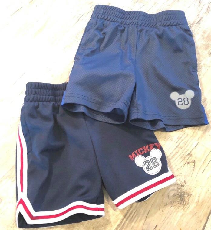 Disney Mickey Mouse Toddler Boy Sz 2T Navy Blue Jumping Bean Shorts 2 pair