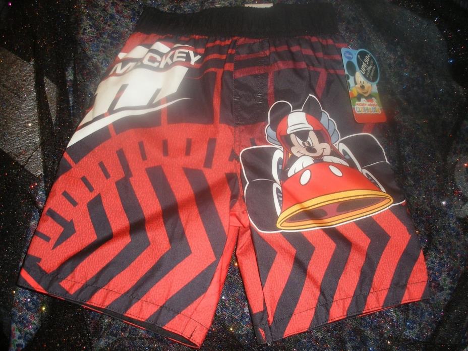 DISNEY BOY'S MICKEY MOUSE RED SWIM SUIT W/UPS50+ PROTECTION-SIZE 5T-NWT