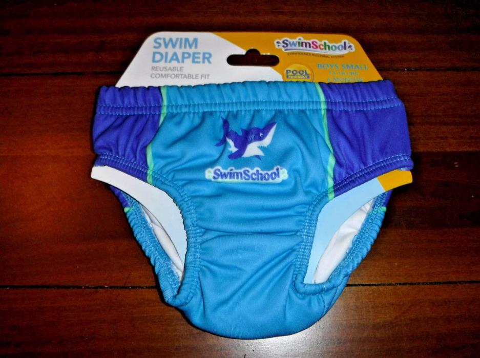 Swim Diaper BOYS Small 13-18 lbs 6 Months REUSEABLE Pool Friendly by SWIM SCHOOL