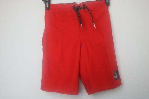 Boy/Toddler Quicksilver Red Swimsuit Board Shorts Velcro/Tie Size 2, 3, 5