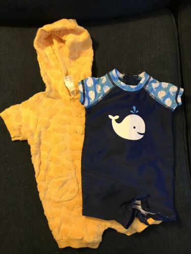 0-3mo Baby Boy Swimsuit and Cover