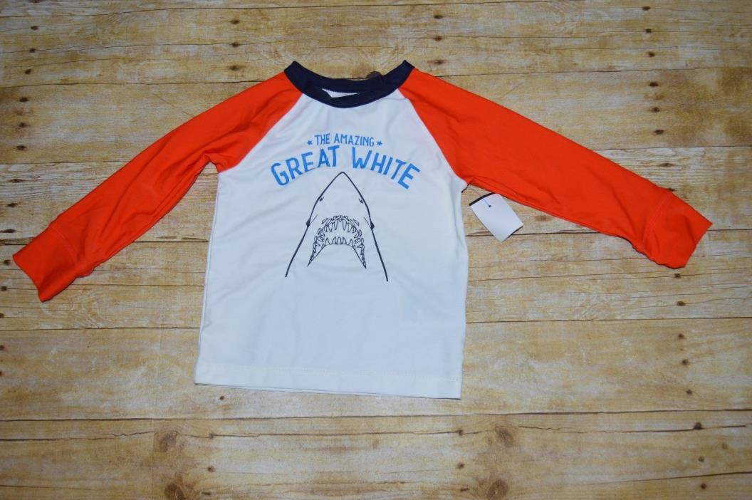 Baby Gap Swim Shirt Sun Protection Size: 3 Toddler with a shark Rashguard