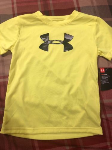 New Boys Under Armour 4T Bright Yellow Shirt