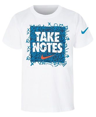 Nike Toddler Boys Notes-Print Cotton T-Shirt New