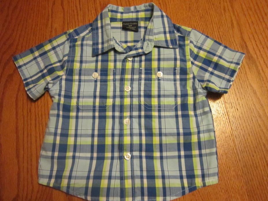 Faded Glory Button Down Shirt Size 12 Months