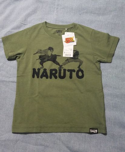 Uniqlo x Shonen Jump (Naruto) Olive Color Size 3 Boys T-Shirt|NWT|USA SELLER
