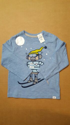 NWT Toddler Boys size 3T Graphic Long Sleeve Shirt Tee Baby Gap
