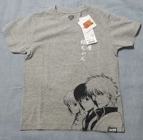 Uniqlo x Shonen Jump (Gintama) Gray Color Size 3-4 Boys T-Shirt|NWT|USA SELLER