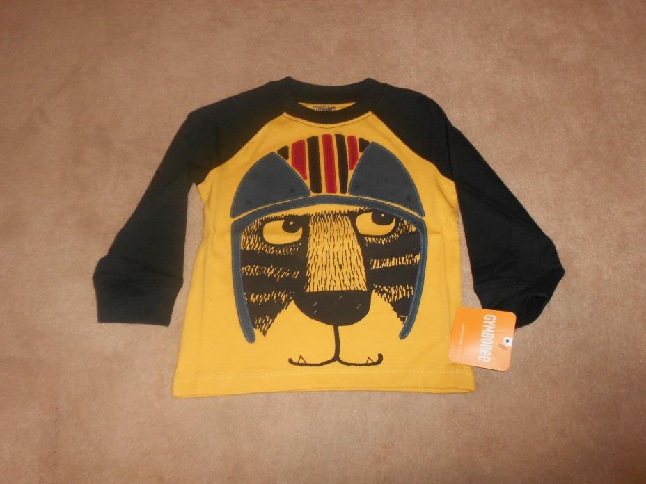 NEW, BABY BOYS GYMBOREE MOTO TIGER TEE, SIZE 12-18 MONTHS
