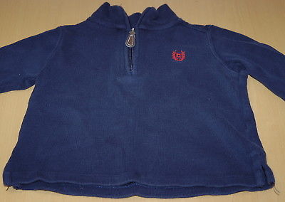 Chaps Boy's Sweater, 3, 3T, Navy Blue, Small Knit, 1/4 Zip, Great Condition Cute