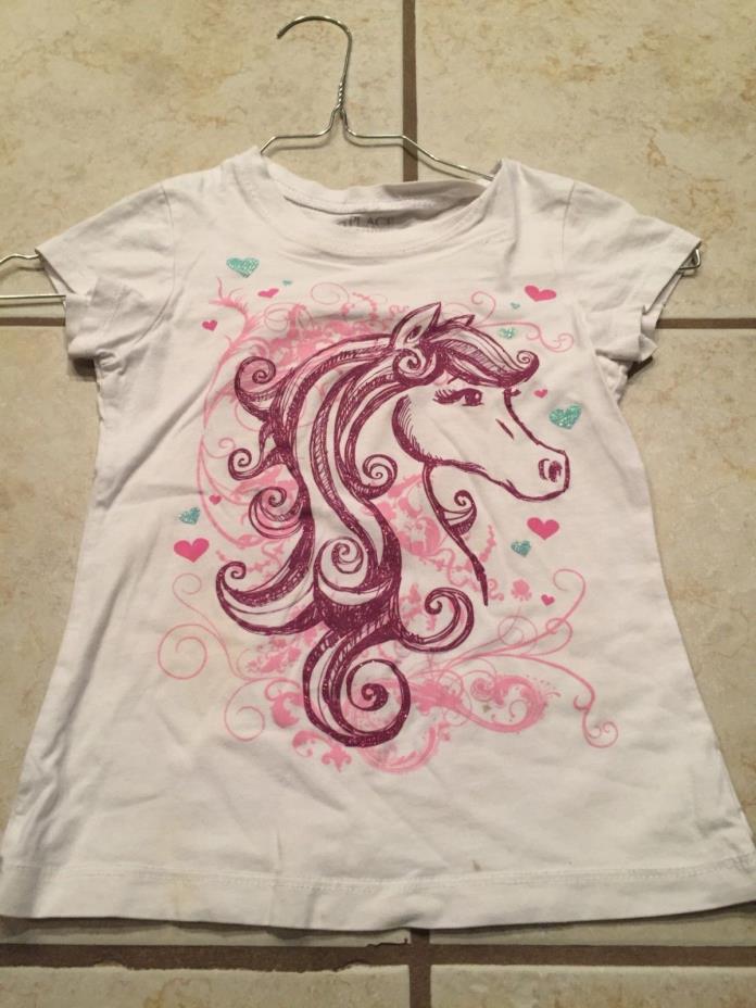 childrens place shirt sleeve horse theme size 4 short sleeve shirt