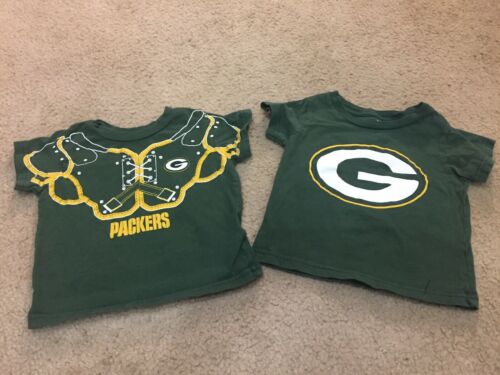 Lot Of 2 Toddler Boys Nfl Green Bay Packers 2t Shirts. Free Shipping