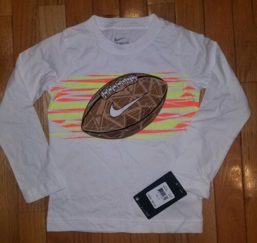 Nike The Nike Tee White Long Sleeve Football Shirt Size 4T Boy's NWT
