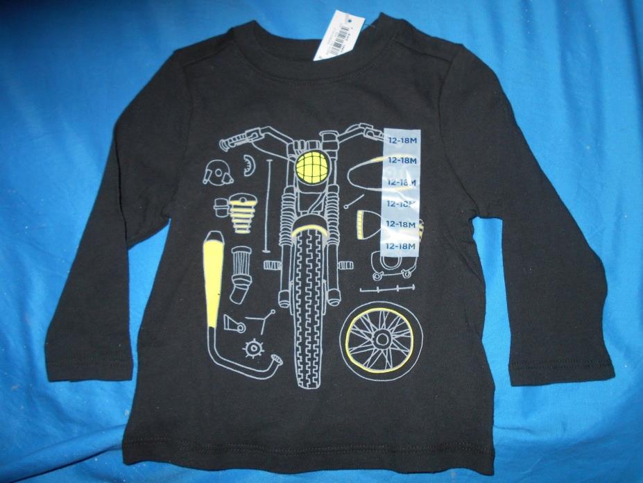 Old Navy Boys 12-18 M Longsleeve Motorcycle Shirt