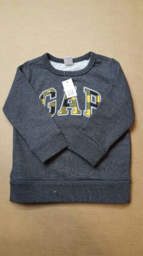 NWT Gap Plaid Logo Swestshirt in Fleece Toddler Boy Size 3 Years