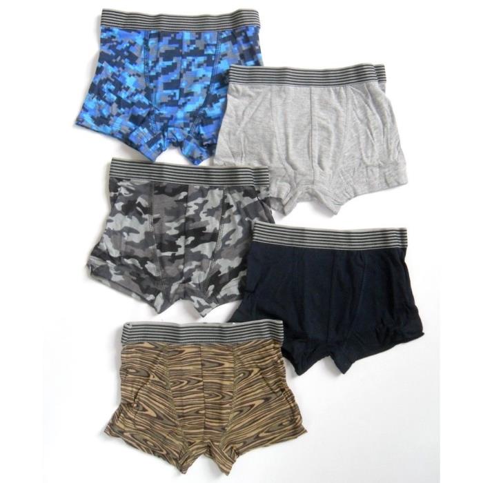 Tucker + Tate Boy's Underwear 5 Pack Trunk Set, Size 2/3 Boxer Brief Camo NEW