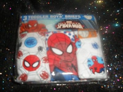 TODDLER BOY'S 3 PACK SPIDERMAN BRIEFS--SIZE 2T-3T-NWT