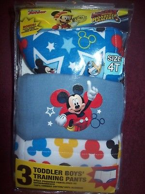 Boys MICKEY MOUSE Training Pants / Underwear / Briefs - Sz 4T - NEW NWT - 3 PAIR