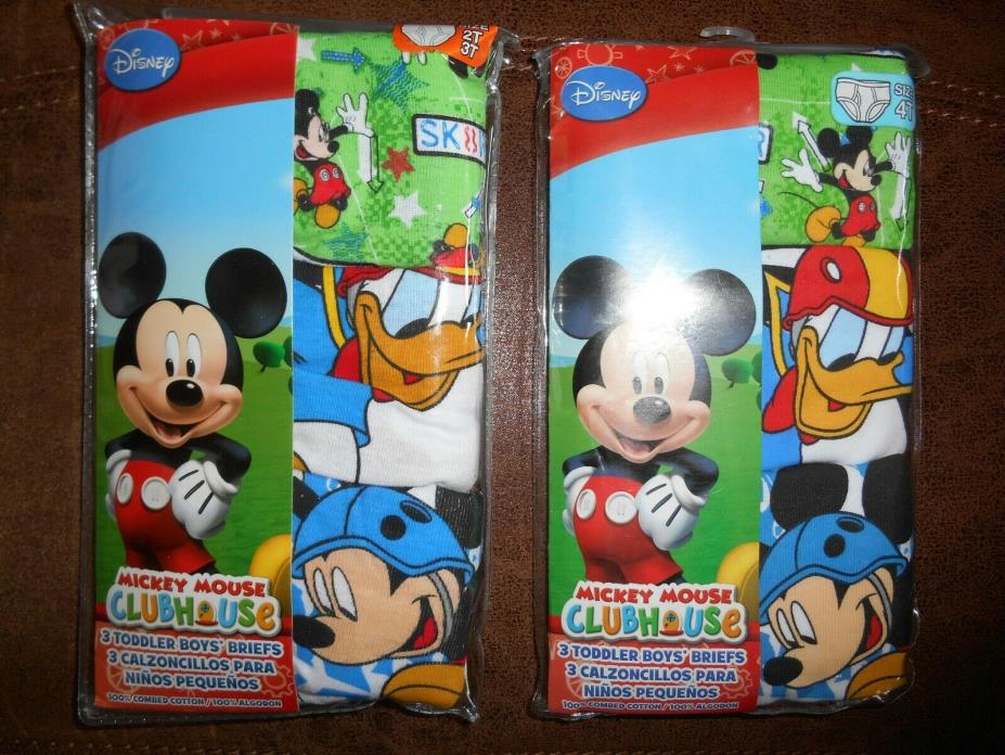 Disney Mickey Mouse Junior Roadster 3 Pk Toddler Boys Underwear  2T/3T & 4T NEW