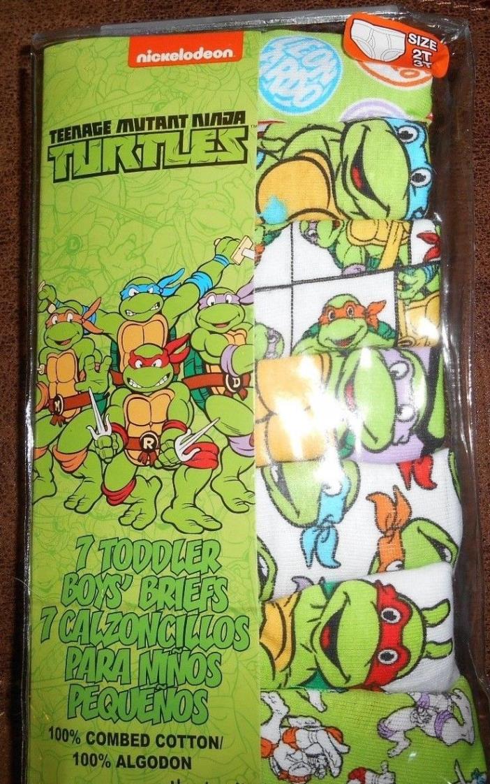 Teenage Mutant Ninja Turtles Boys Toddler Briefs Underwear 2T 3T 7 Pack NEW