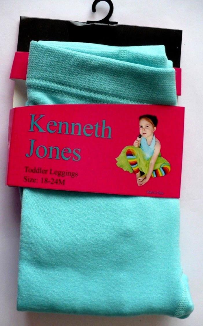 Kenneth Jones Toddler girls leggings Aqua Blue Size:18-24M - New