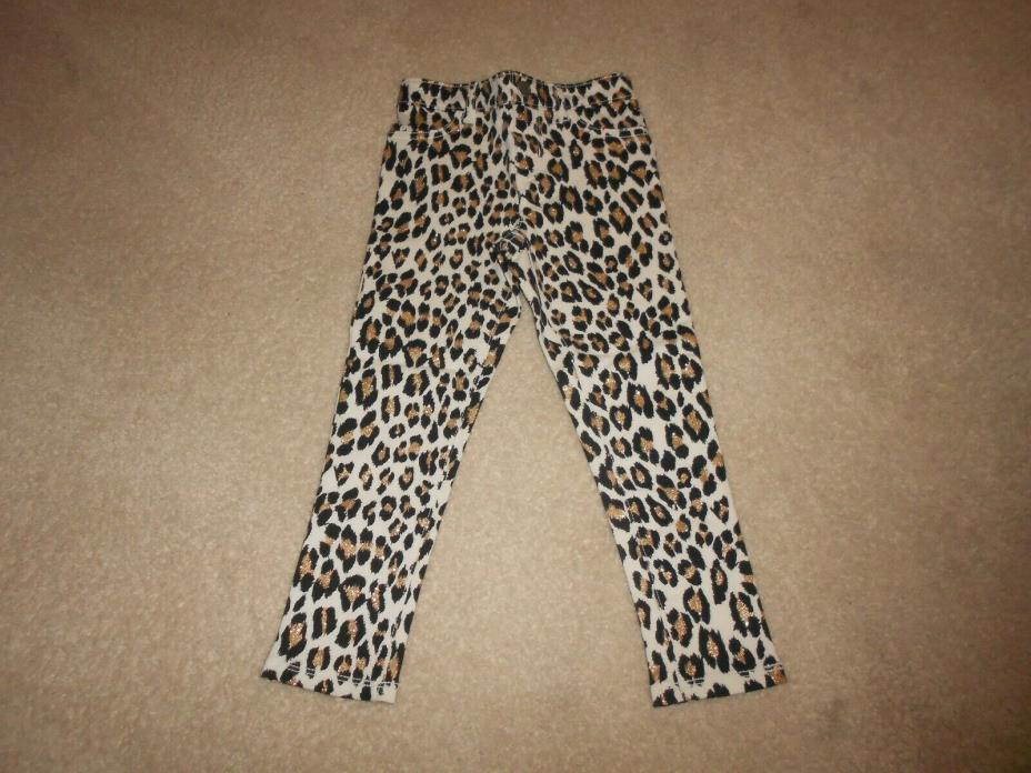 NEW, TODDLER GIRLS PRINT GLITTER KNIT JEGGINGS, SIZE 4T