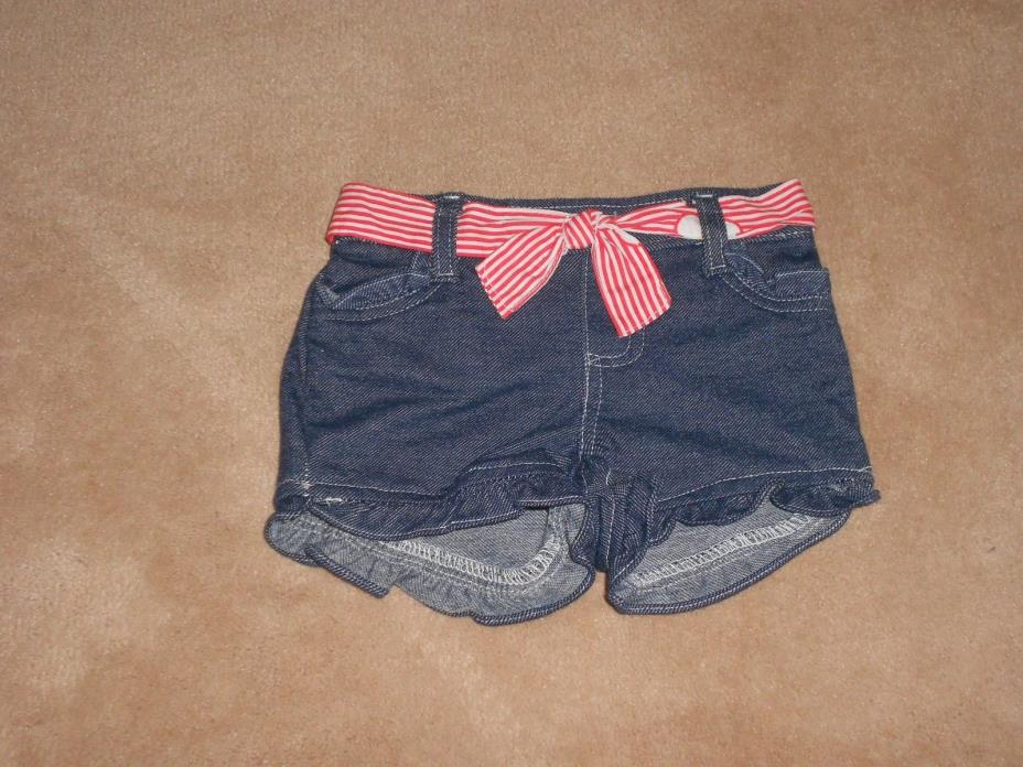 NEW, BABY GIRL SOFT DENIM SHORTS, SIZE 24 MONTHS