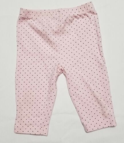 Baby Girl Black Polka Dots Pink Pants, Months 6