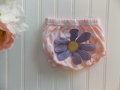 Baby Aspen Girls Light Pink Dots Flower Diaper Cover Bloomers 0-6 Months Reborn