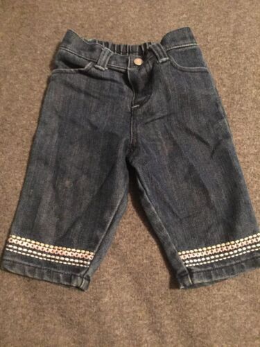 Baby Headquarters Denim Jeans/Capris Stitch Trim on Cuffs Size 24 mos.