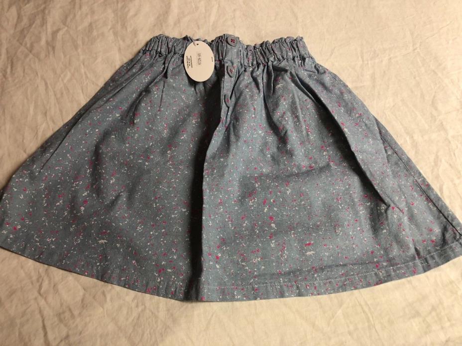 Frenchie Mini Couture Girls Size 6 Skirt Blue with Paint Splatter Design New (