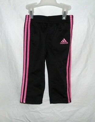 Adidas  girl pants  size 12 Months   black and pink
