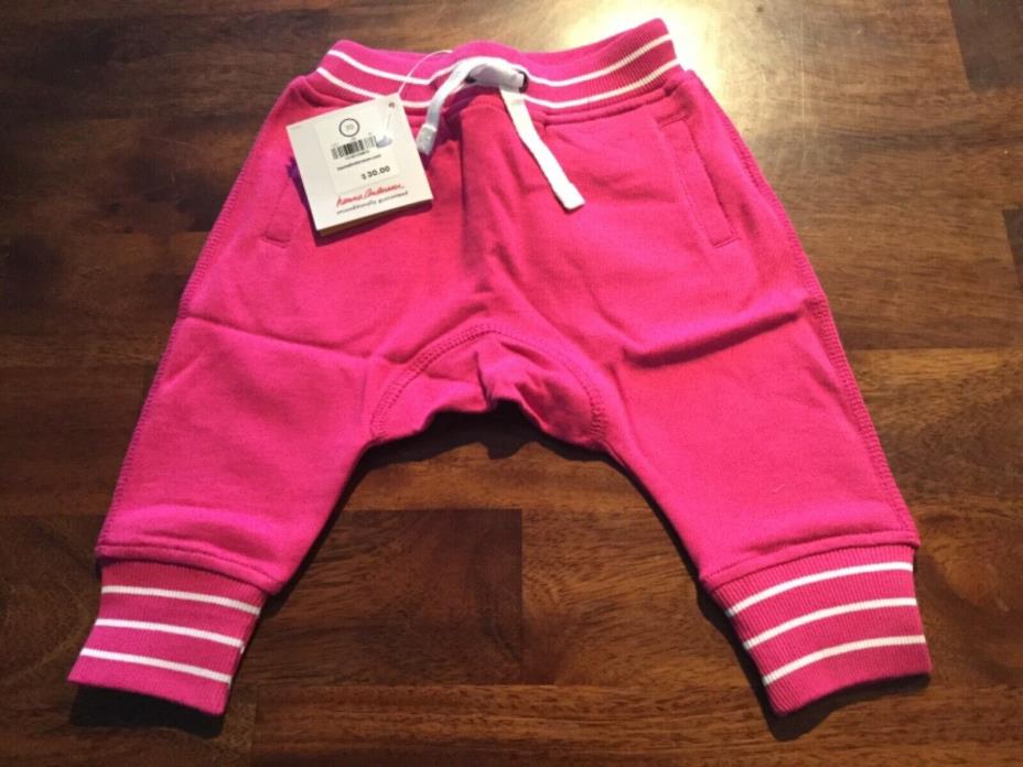 Hanna Andersson pink size 70 baby pants NWT