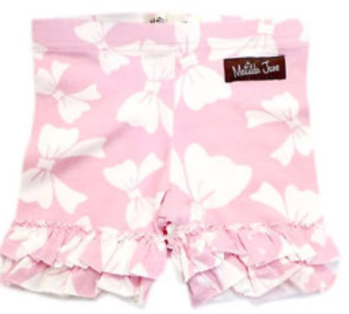 NWOT Matilda Jane Good Hart Sugar Pie Pink Bow Ruffled Shorties Shorts 6m-8yo