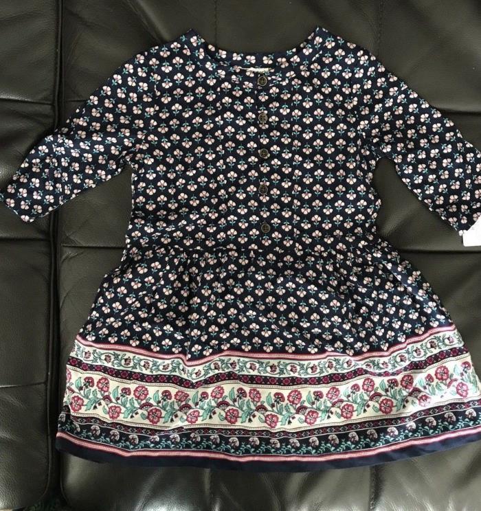 Carter's Toddler Girls Size 2T Tiered Patterned Summer Dress NWT