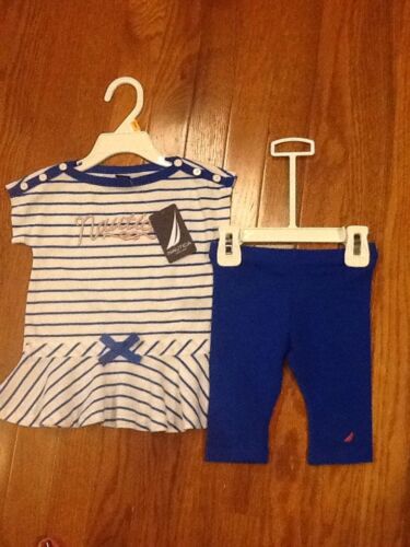 Nautica 2 Piece Outfit Dress with Tights 12 Months