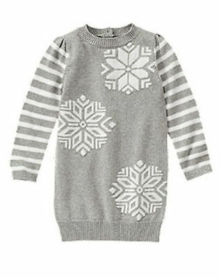 NWT Gymboree COZY SKI LODGE Gray Snowflake Sweater Dress  18 24M 2T