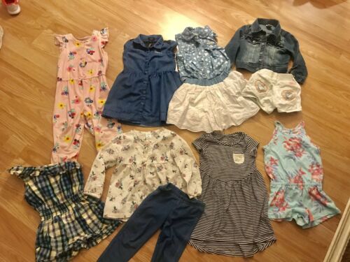 Huge Lot Toddler Girls Spring/Summer Clothing Outfits Carters Sz 24 Mos 2T. 11pc
