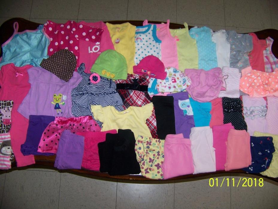 Baby Girl Clothes LOT! 46 Pcs. Size Newborn and 0-3 months. See details