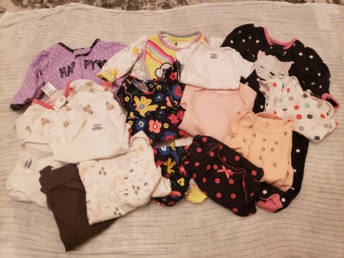 16pc Lot - Baby Girl Clothes 0-3 months. Children's Place, Carter's & More