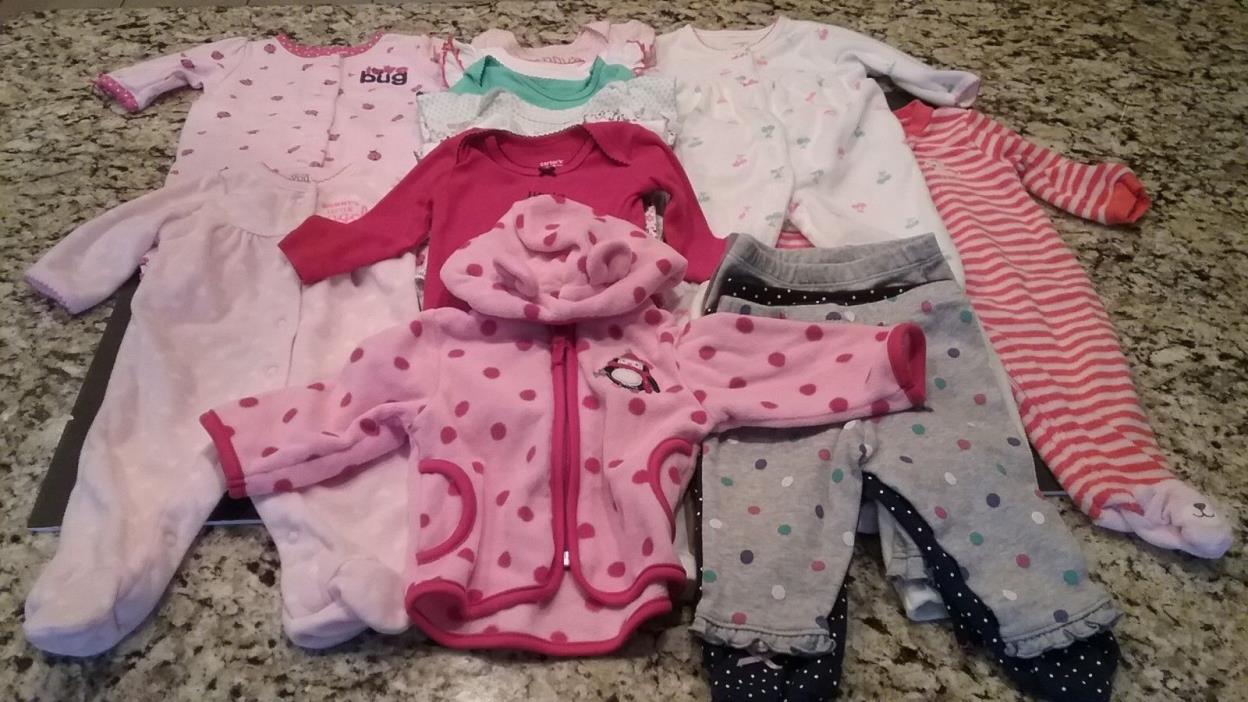 Carter's Baby Girls 19 pc Clothing Lot Size 3M
