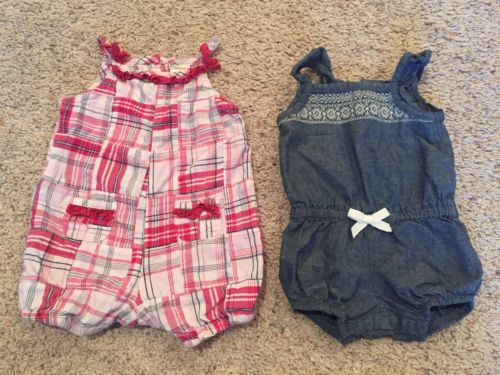 Set If Two Baby Girl Sun Suits Size 3 Months