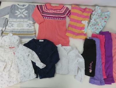 14 pc Lot Girls Gymboree Carters Disney Sweater Pants Dress Sleeper Size 24m/2T