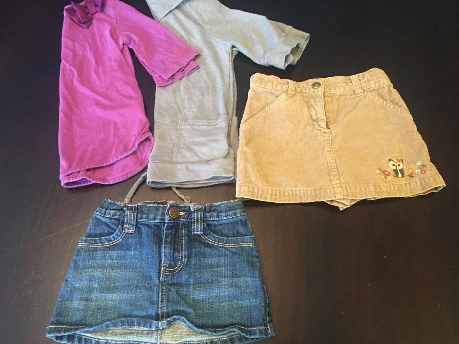Lot of 4 Toddler Girl Tops and Skirts - Size 3T Osh Kosh,Gap,Old Navy, Gymboree
