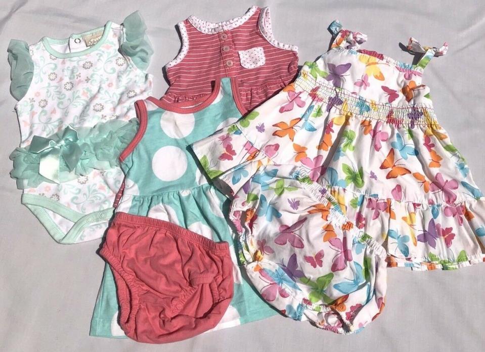 Lot Of 4 Baby Clothes 3 Months Girls dresses